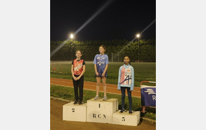 Podiums aux départementaux de lancers longs en benjamines